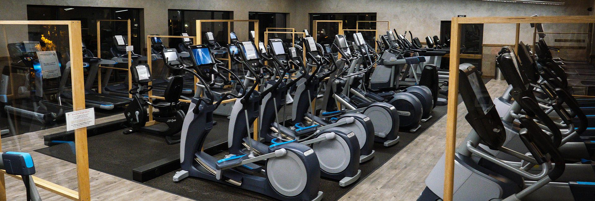 rows of cardio machines