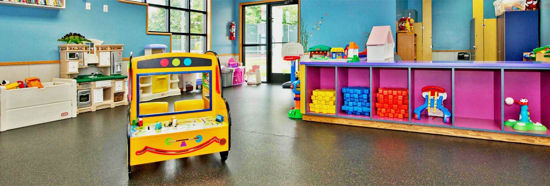 dedicated childcare room in modern gym