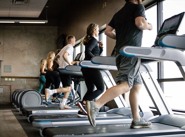 people working out on treadmills